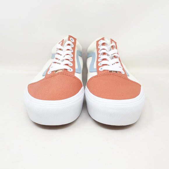 Vans Old Skool Platform Casual Shoe Sneaker Twill Pastel White Womens Size NEW - Picture 7 of 12